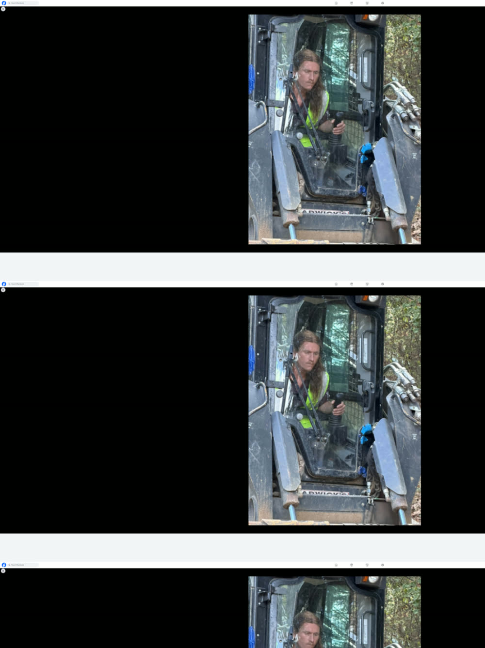 ACDC student running the controls of a skid steer